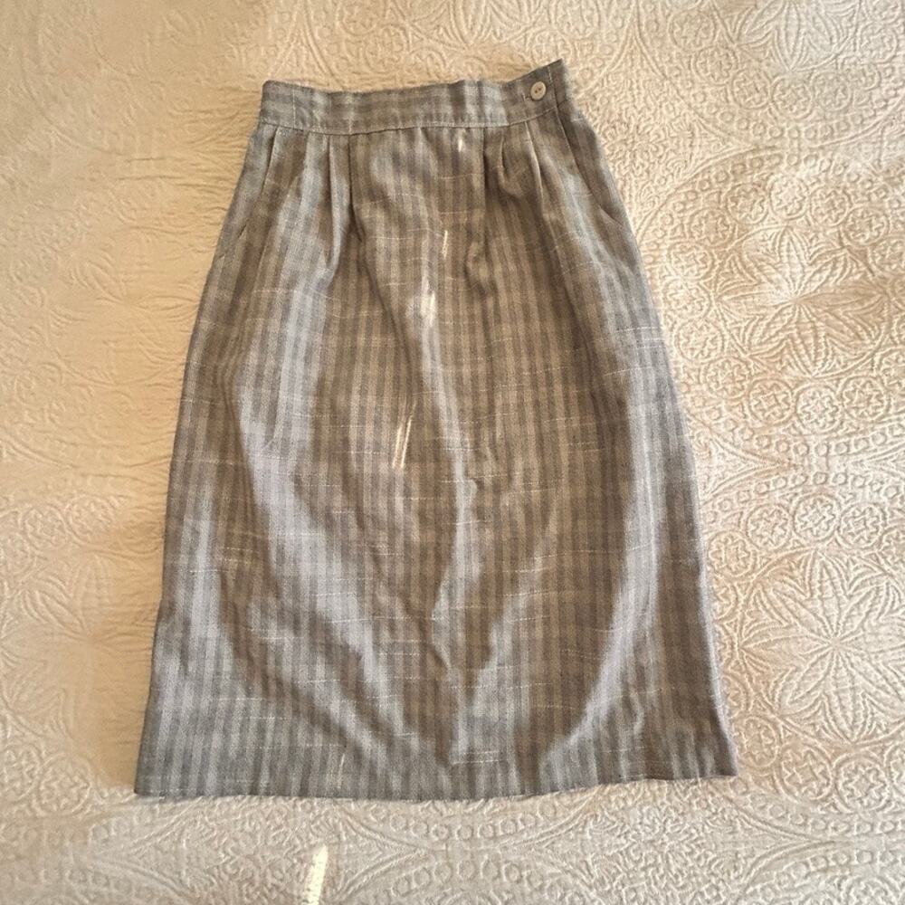 Fundamental Things, Black and white plaid textured skirt, petite, size 4